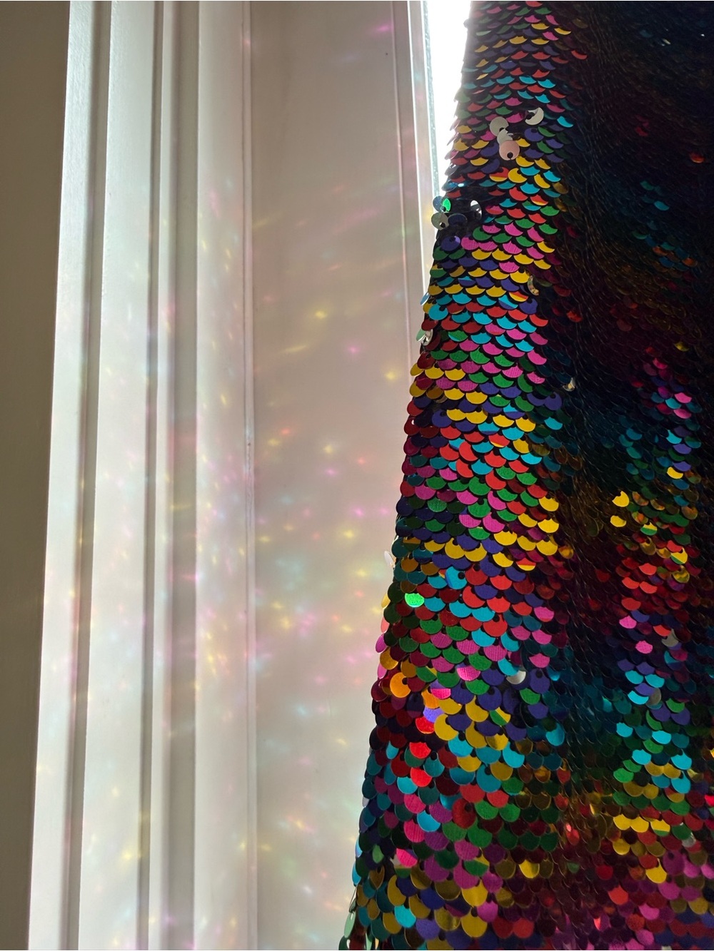 ✨ Multicolor Sequin Bomber Jacket Stevie Y2K Pride Concert Rave Women’s Size XXL - Picture 2 of 15